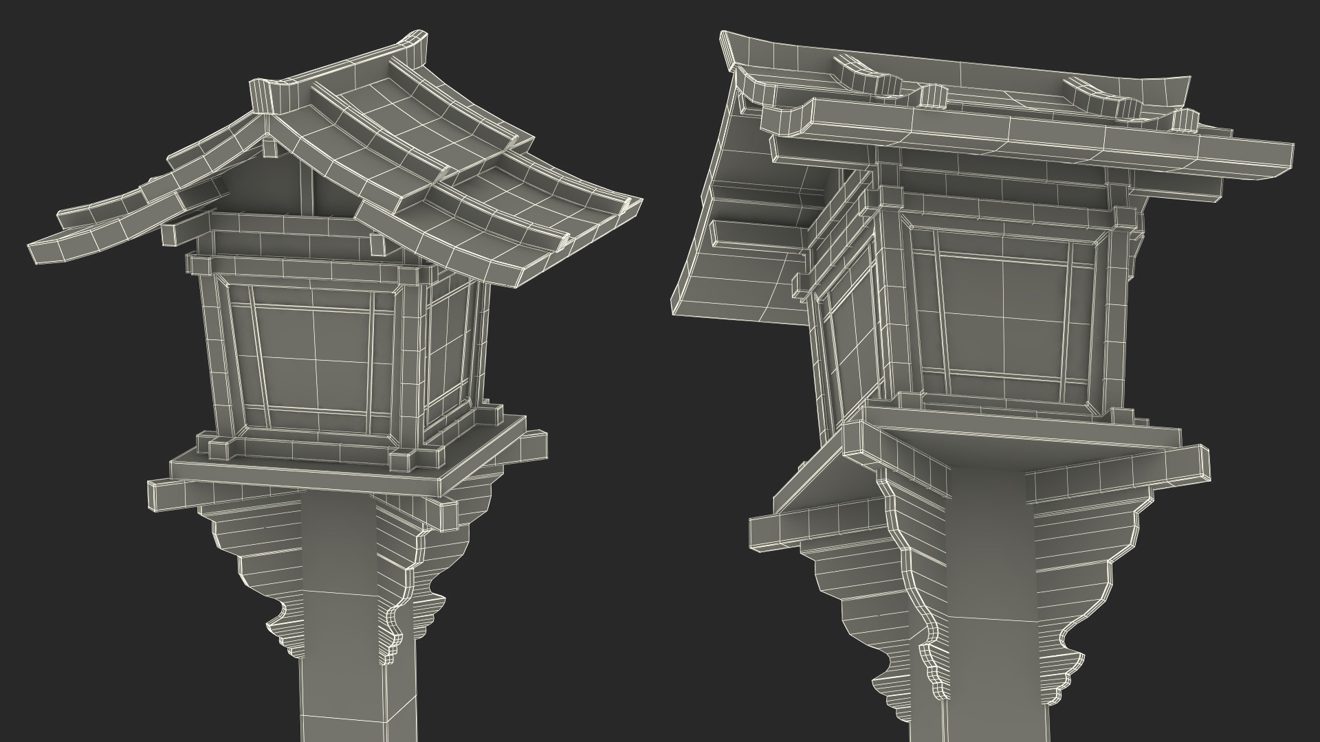 3D model Japanese Street Lamp