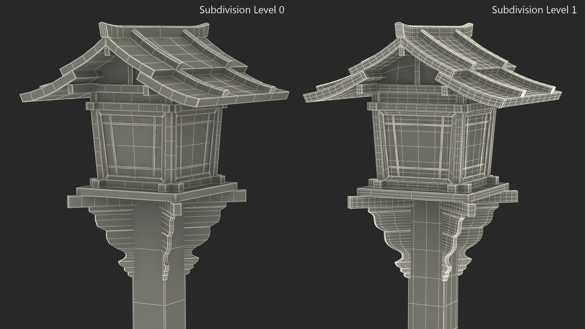 3D model Japanese Street Lamp