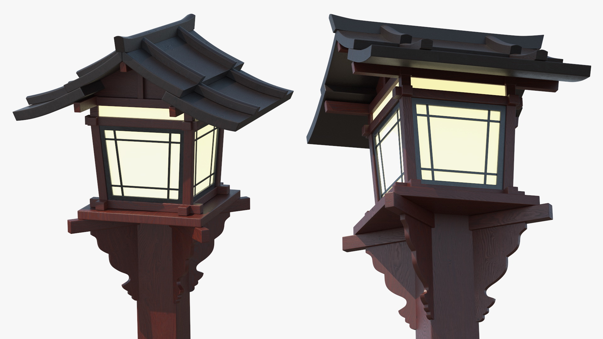 3D model Japanese Street Lamp