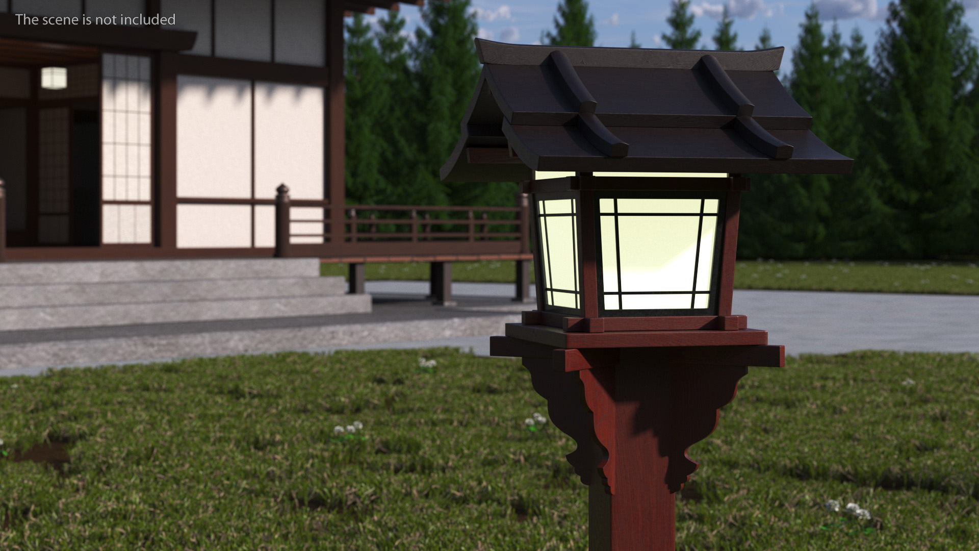 3D model Japanese Street Lamp
