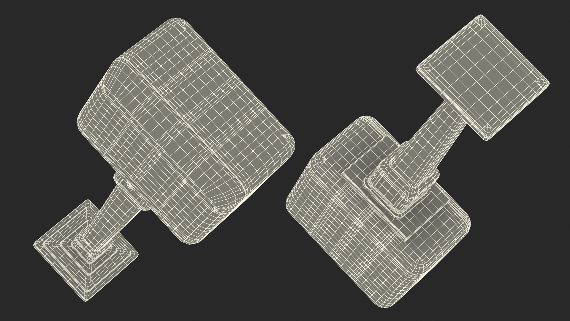3D French Yellow Mailbox Post
