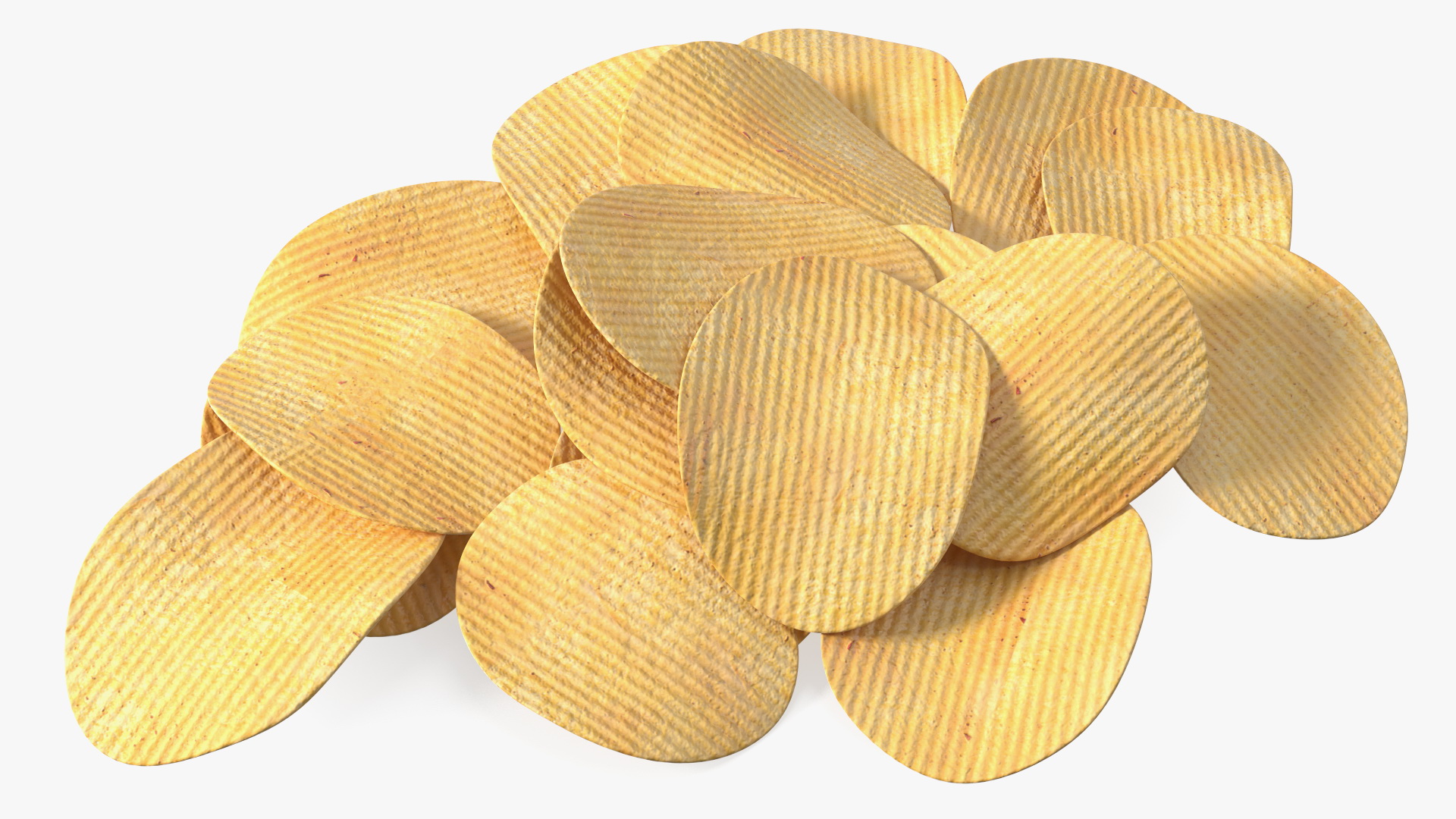 3D model Group of Corrugated Chips
