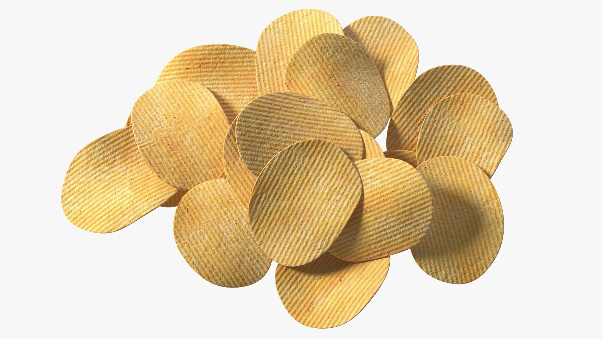 3D model Group of Corrugated Chips