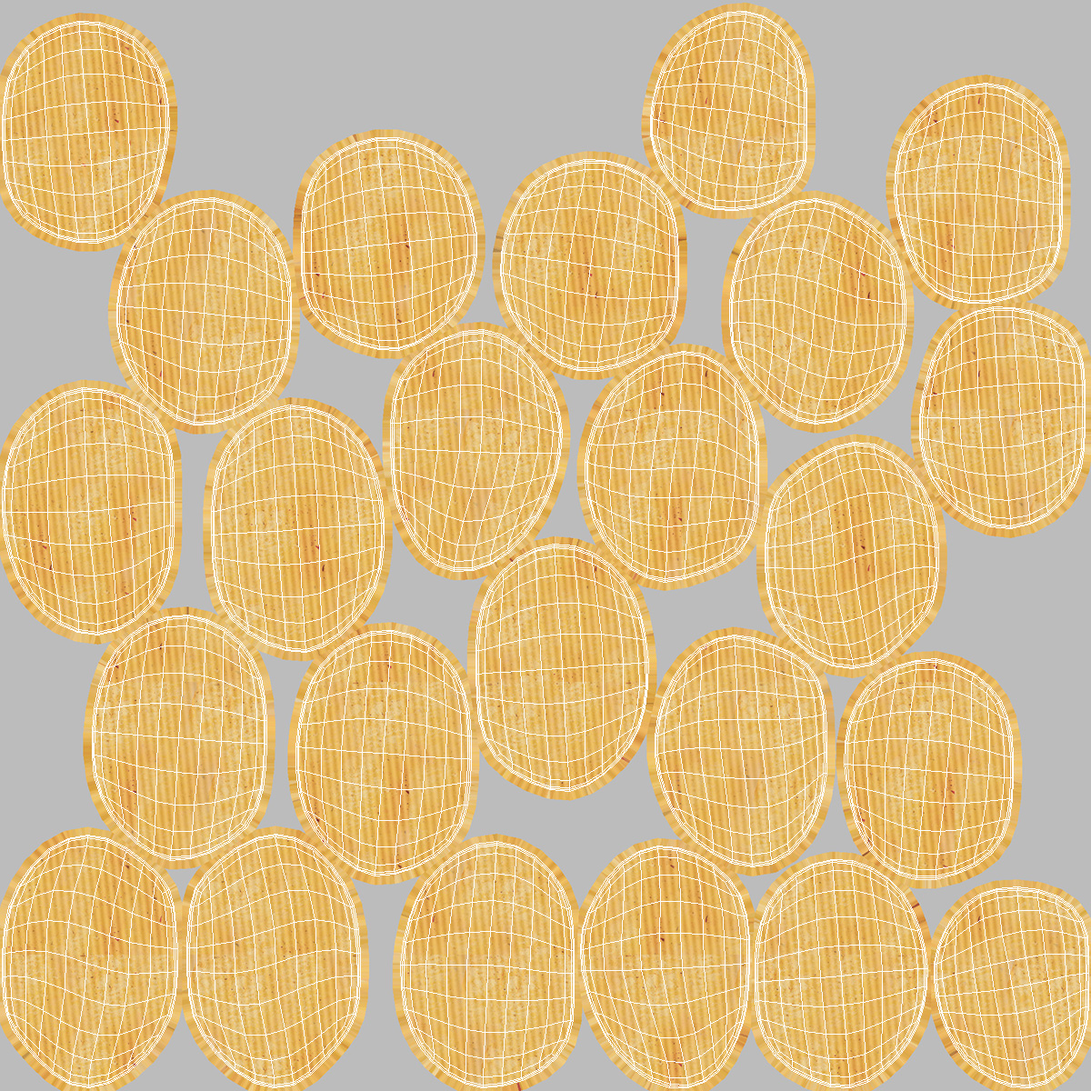 3D model Group of Corrugated Chips