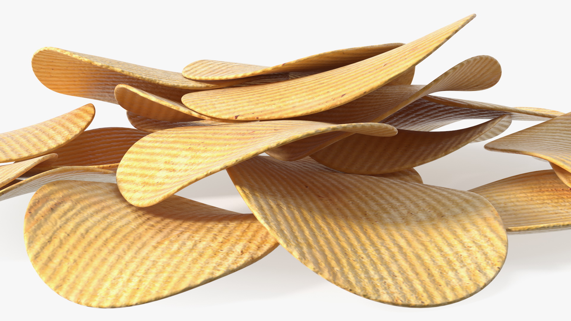 3D model Group of Corrugated Chips