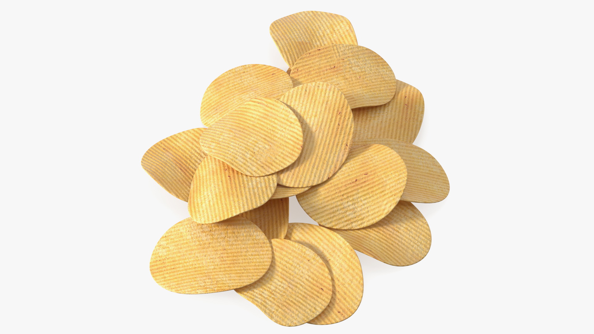 3D model Group of Corrugated Chips