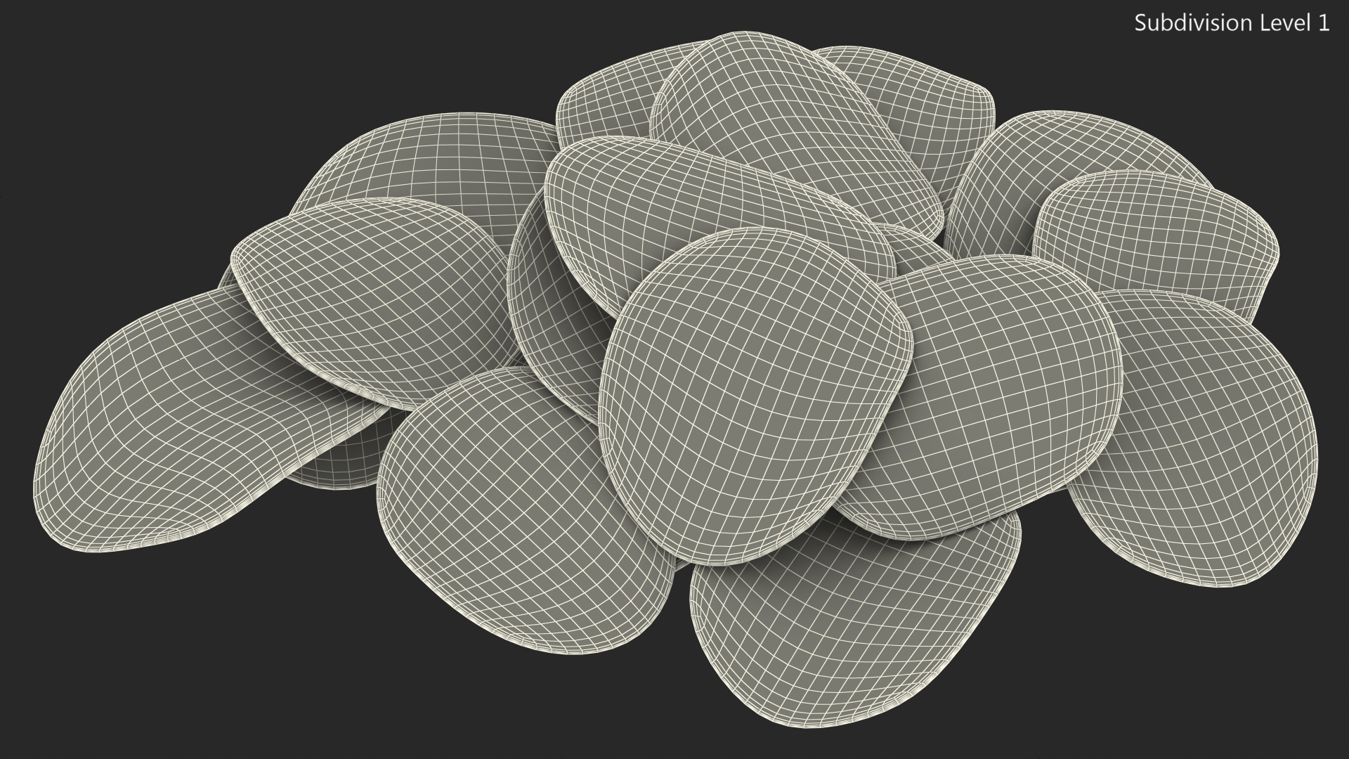3D model Group of Corrugated Chips