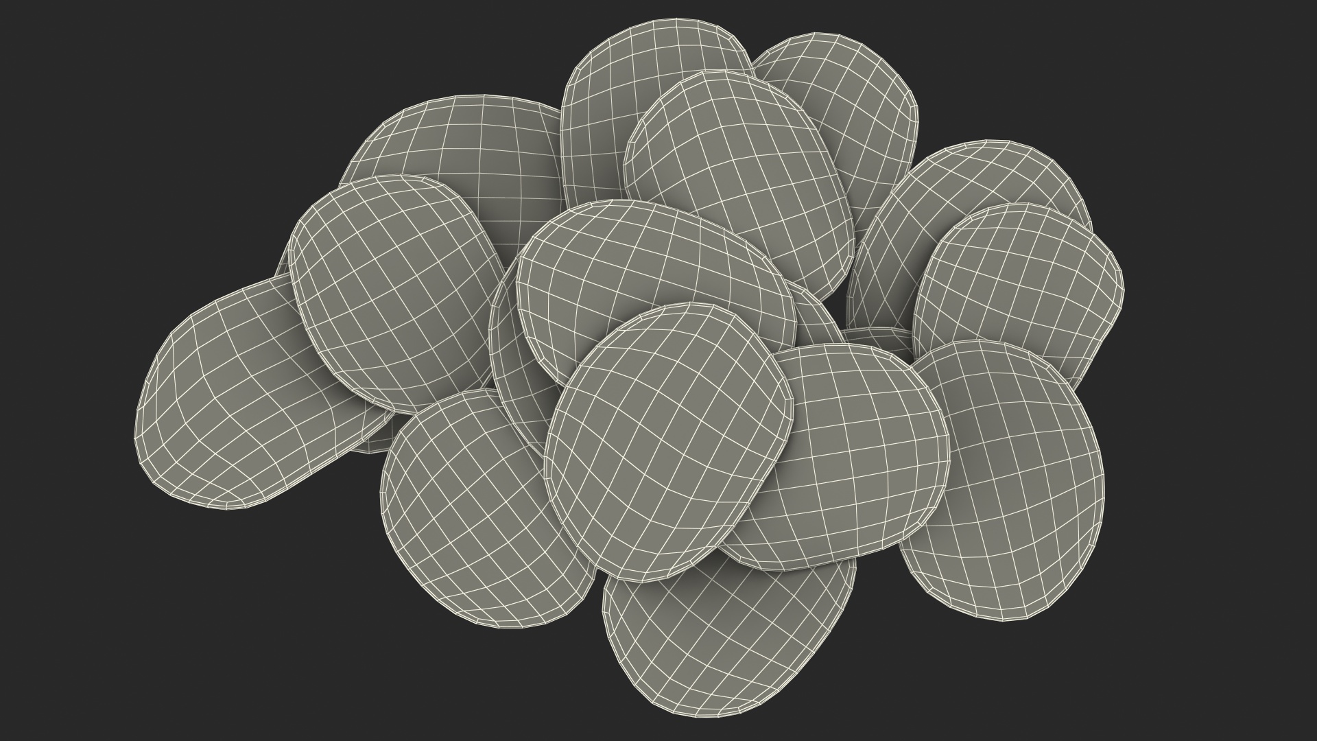 3D model Group of Corrugated Chips