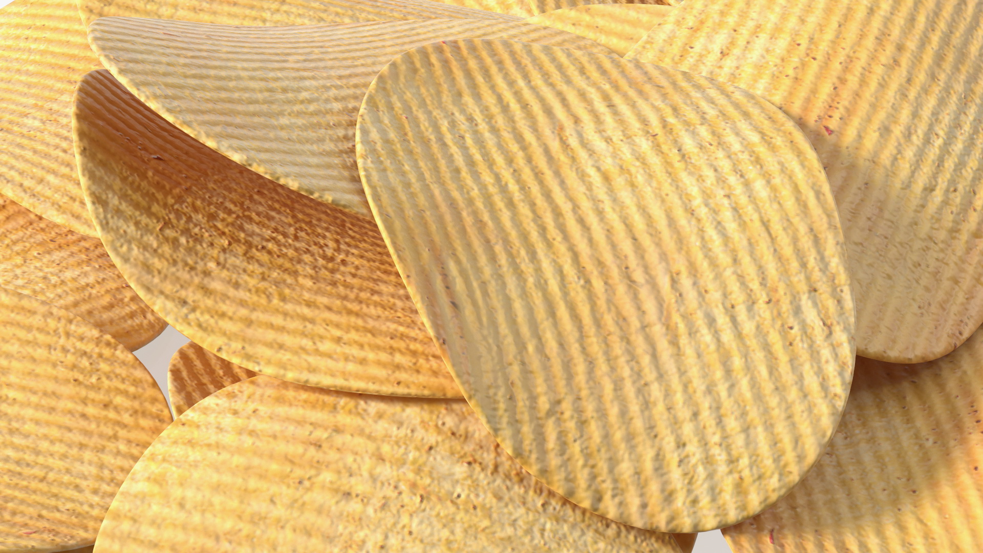 3D model Group of Corrugated Chips