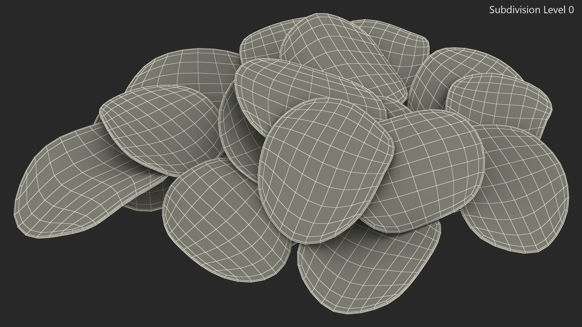 3D model Group of Corrugated Chips