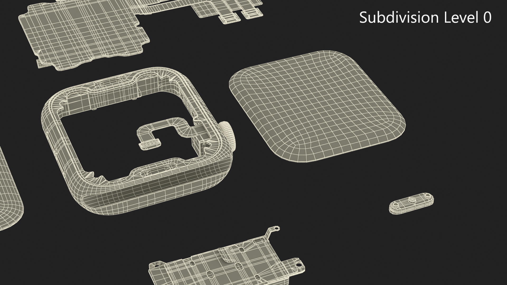 Disassembled Apple Watch SE 3D