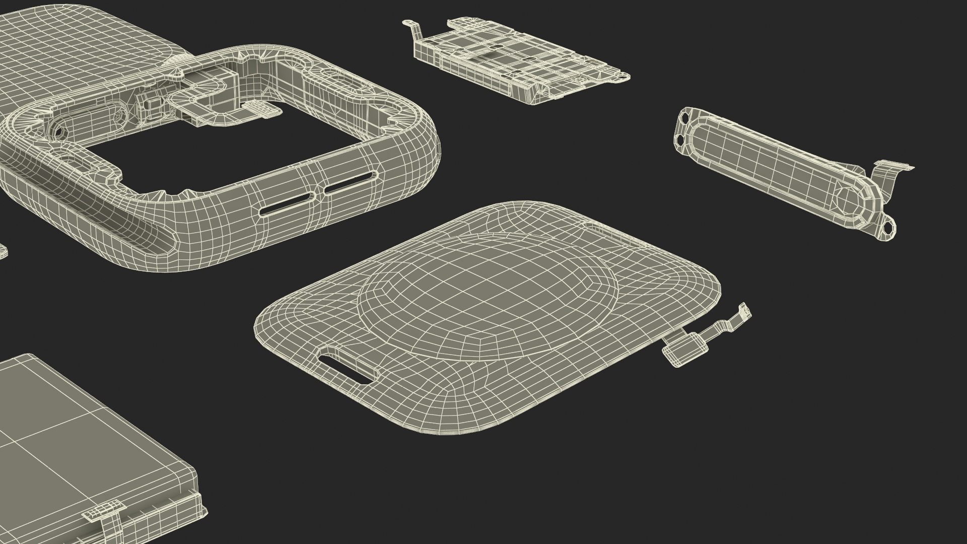 Disassembled Apple Watch SE 3D