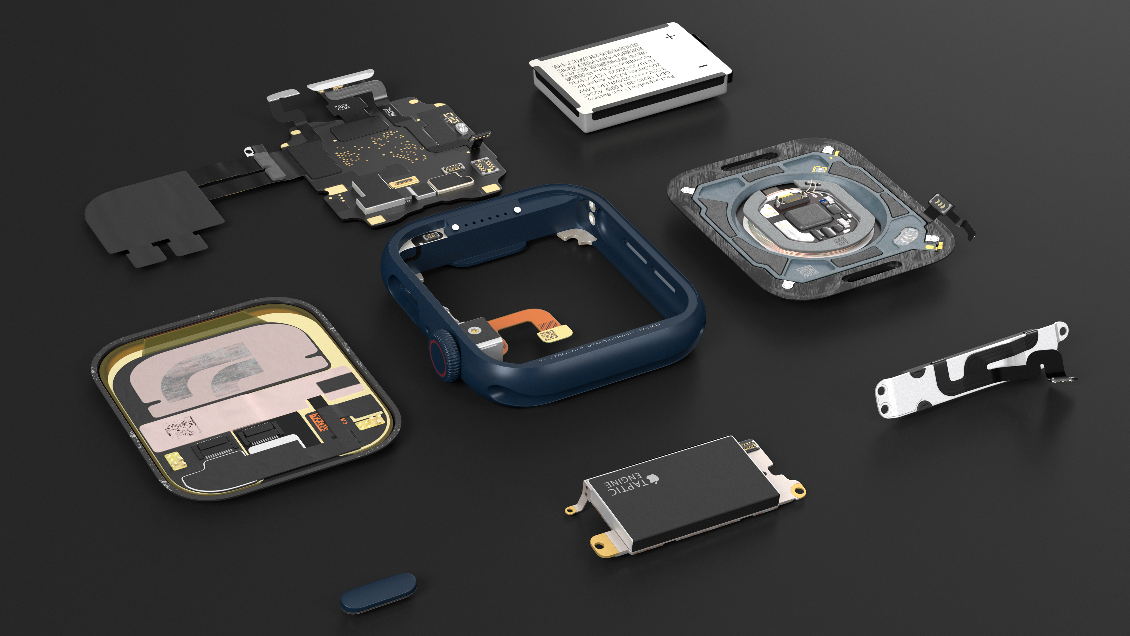 Disassembled Apple Watch SE 3D