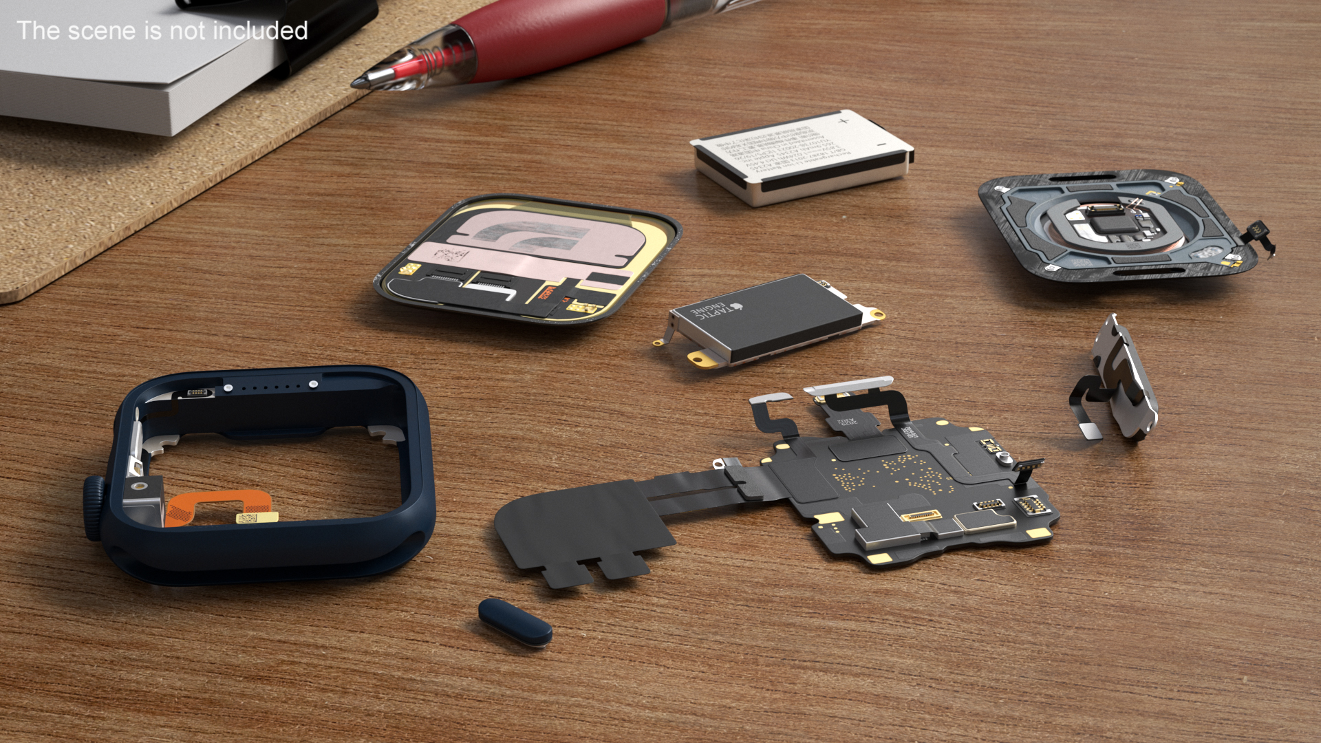 Disassembled Apple Watch SE 3D
