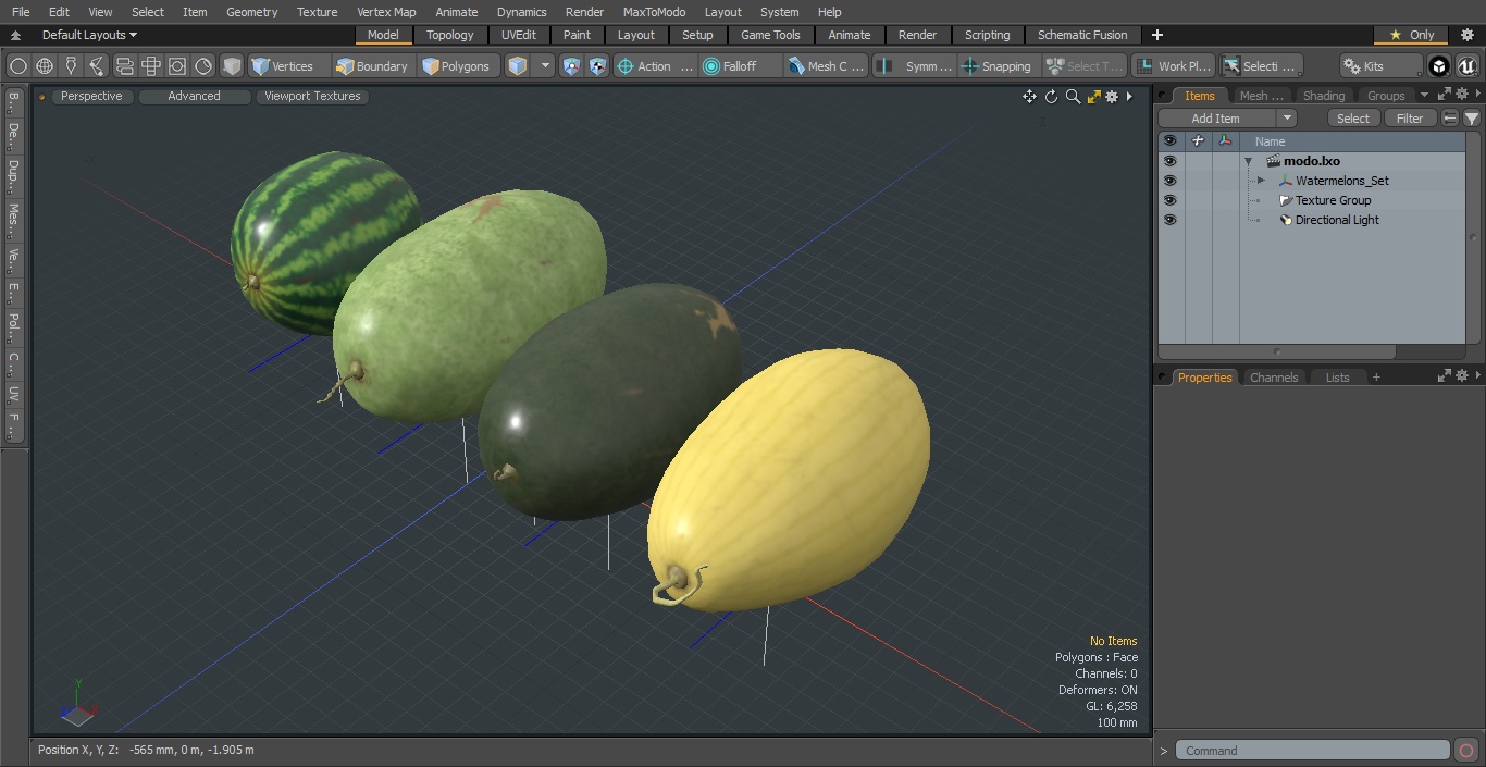 3D model Watermelons Set