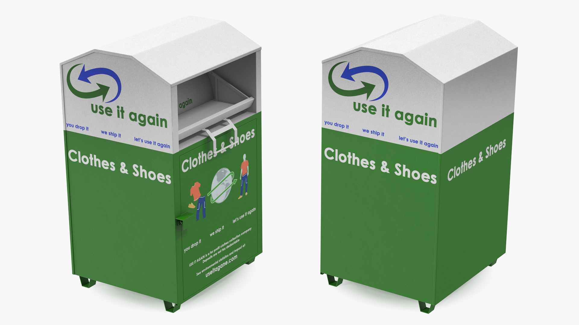 3D model Recycle Drop Box for Clothes Rigged