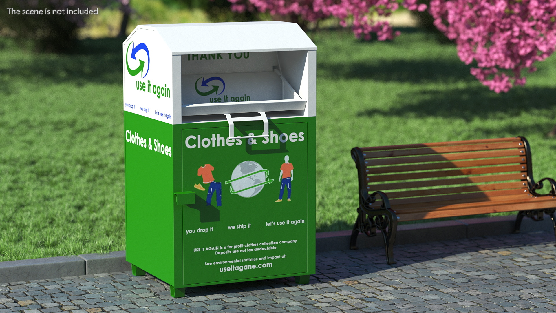 3D model Recycle Drop Box for Clothes Rigged