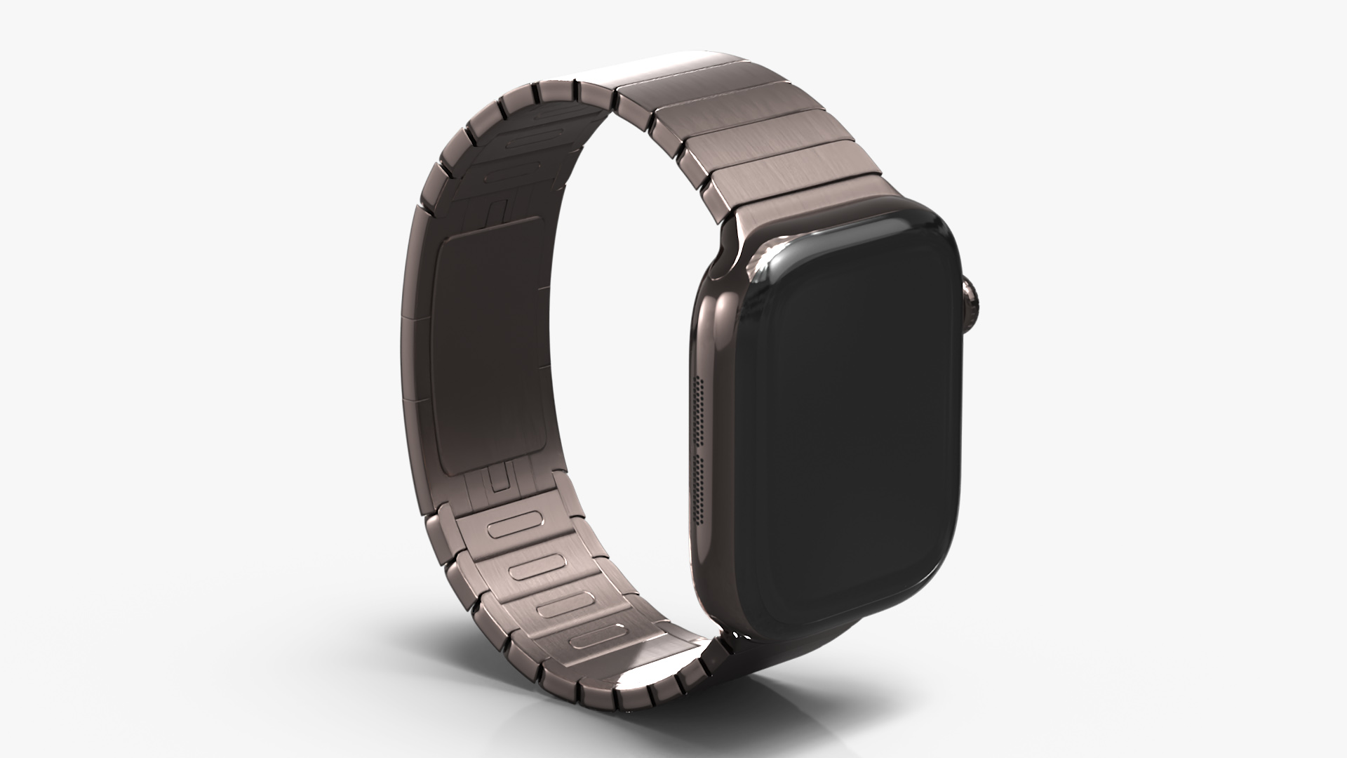 3D Apple Smartwatch 10 Slate Titanium Display Off