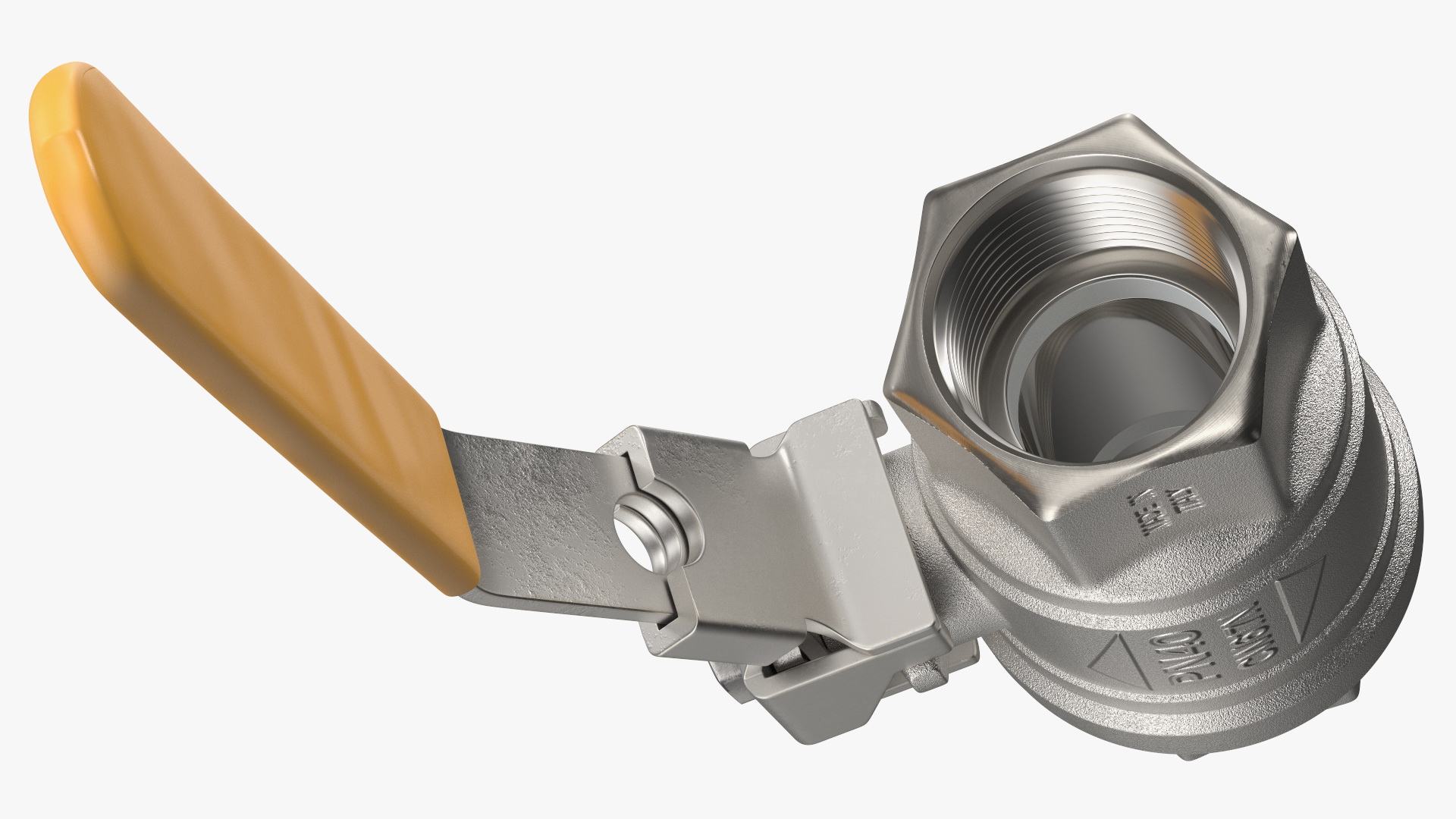Standard Water Ball Valve Silver 3D