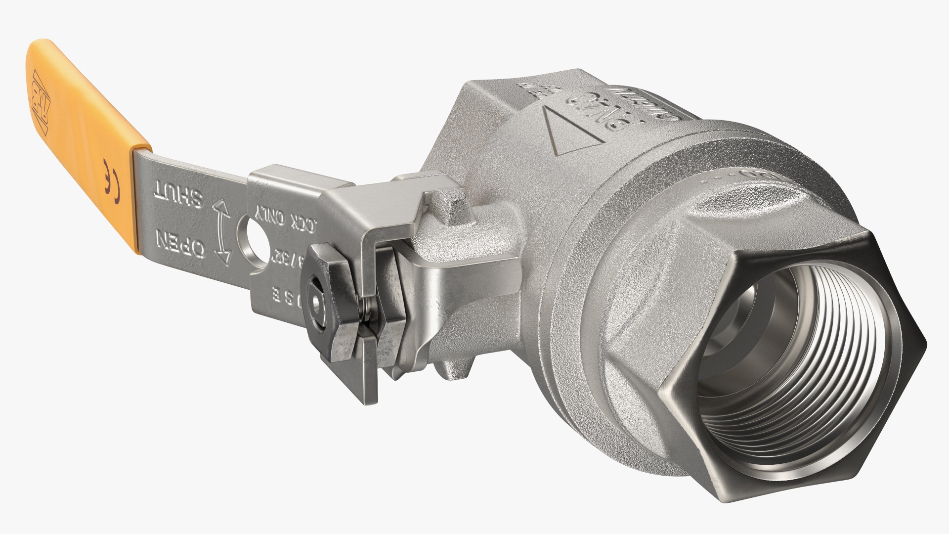 Standard Water Ball Valve Silver 3D