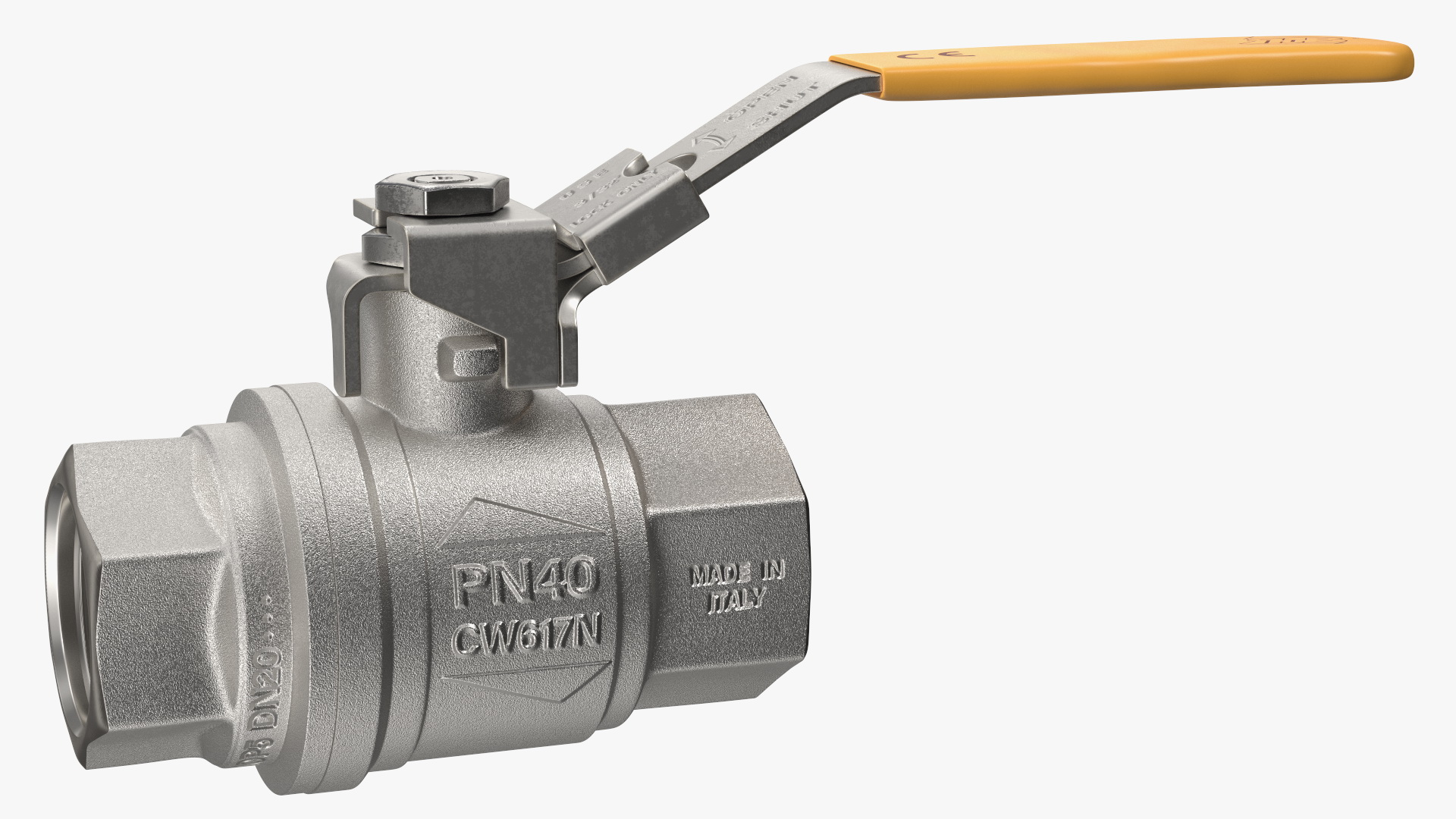 Standard Water Ball Valve Silver 3D