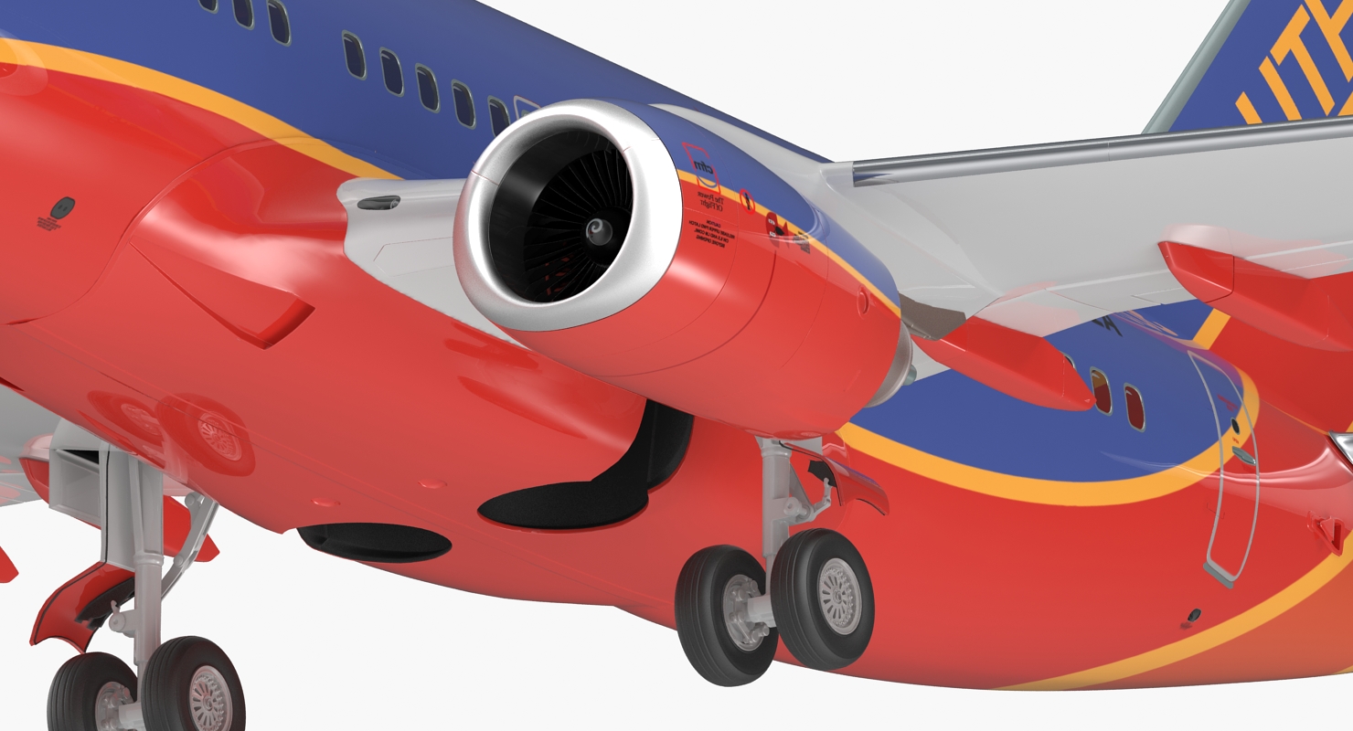 3D model Boeing 737 600 Southwest Airlines Rigged