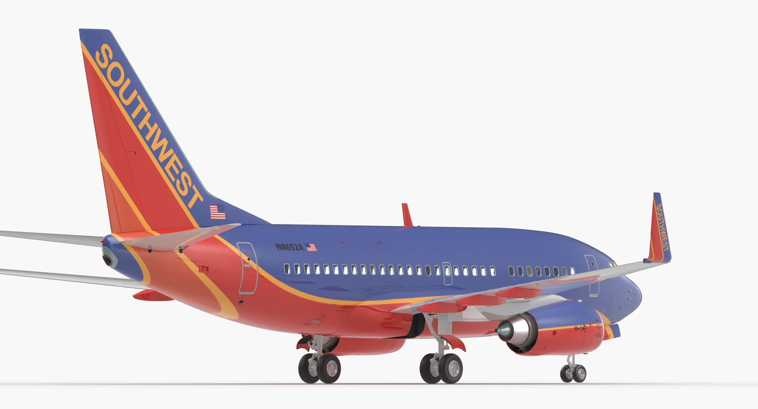 3D model Boeing 737 600 Southwest Airlines Rigged