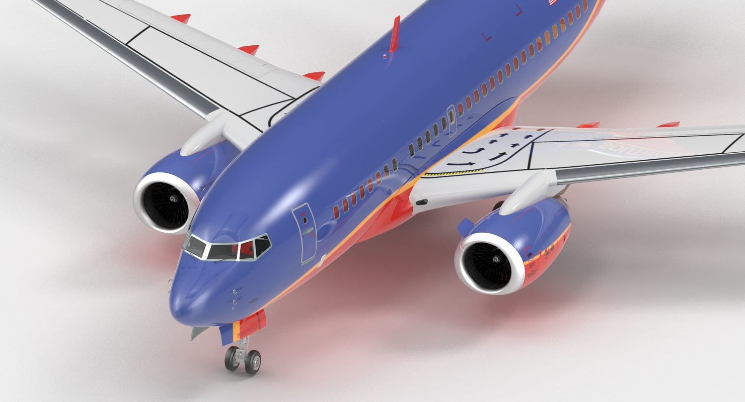 3D model Boeing 737 600 Southwest Airlines Rigged