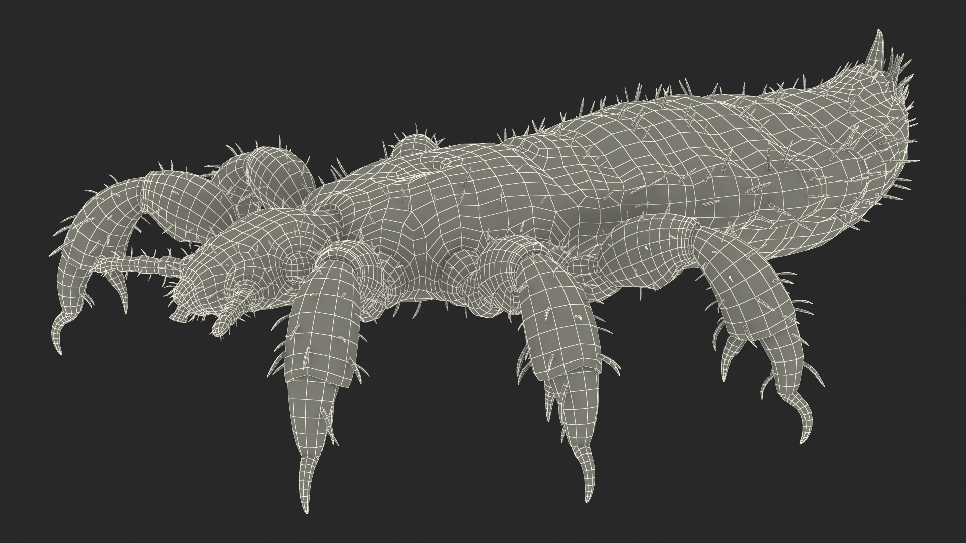 3D Phthiraptera White SSS Rigged for Cinema 4D model