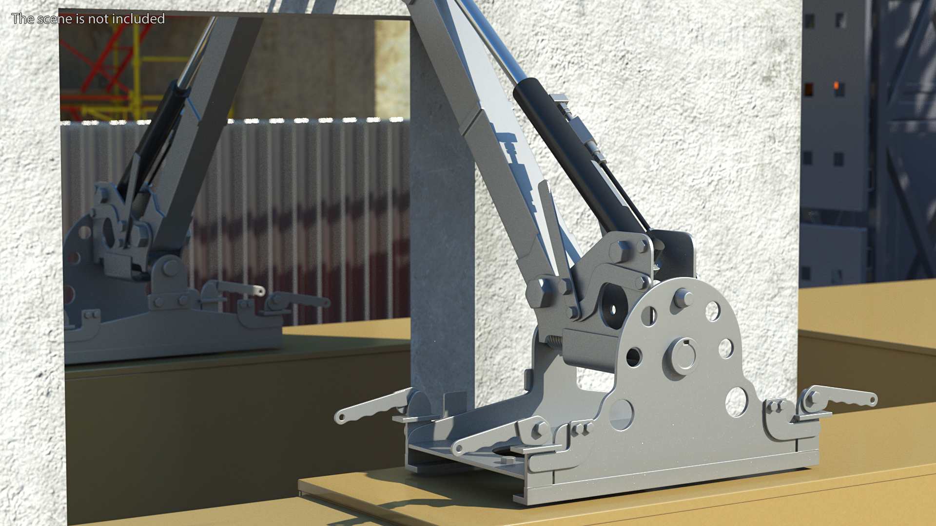 3D Truck with Concrete Panel Semi Trailer model
