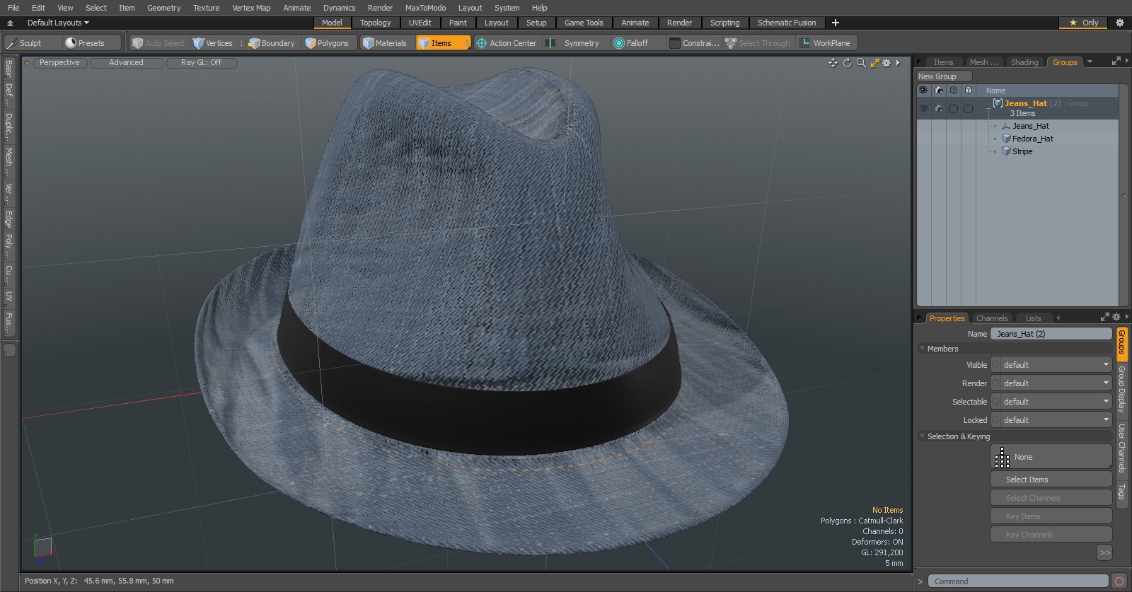 Jeans Hat 3D model