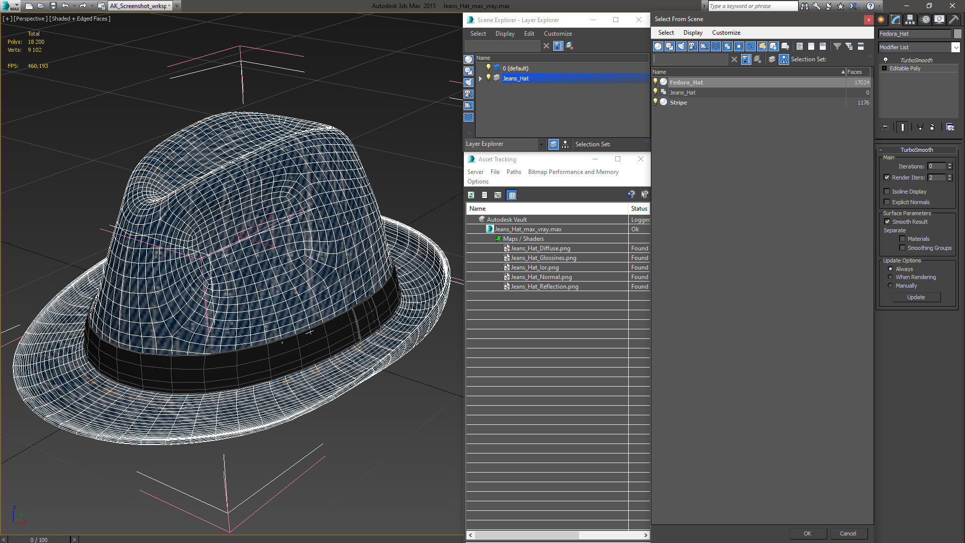 Jeans Hat 3D model