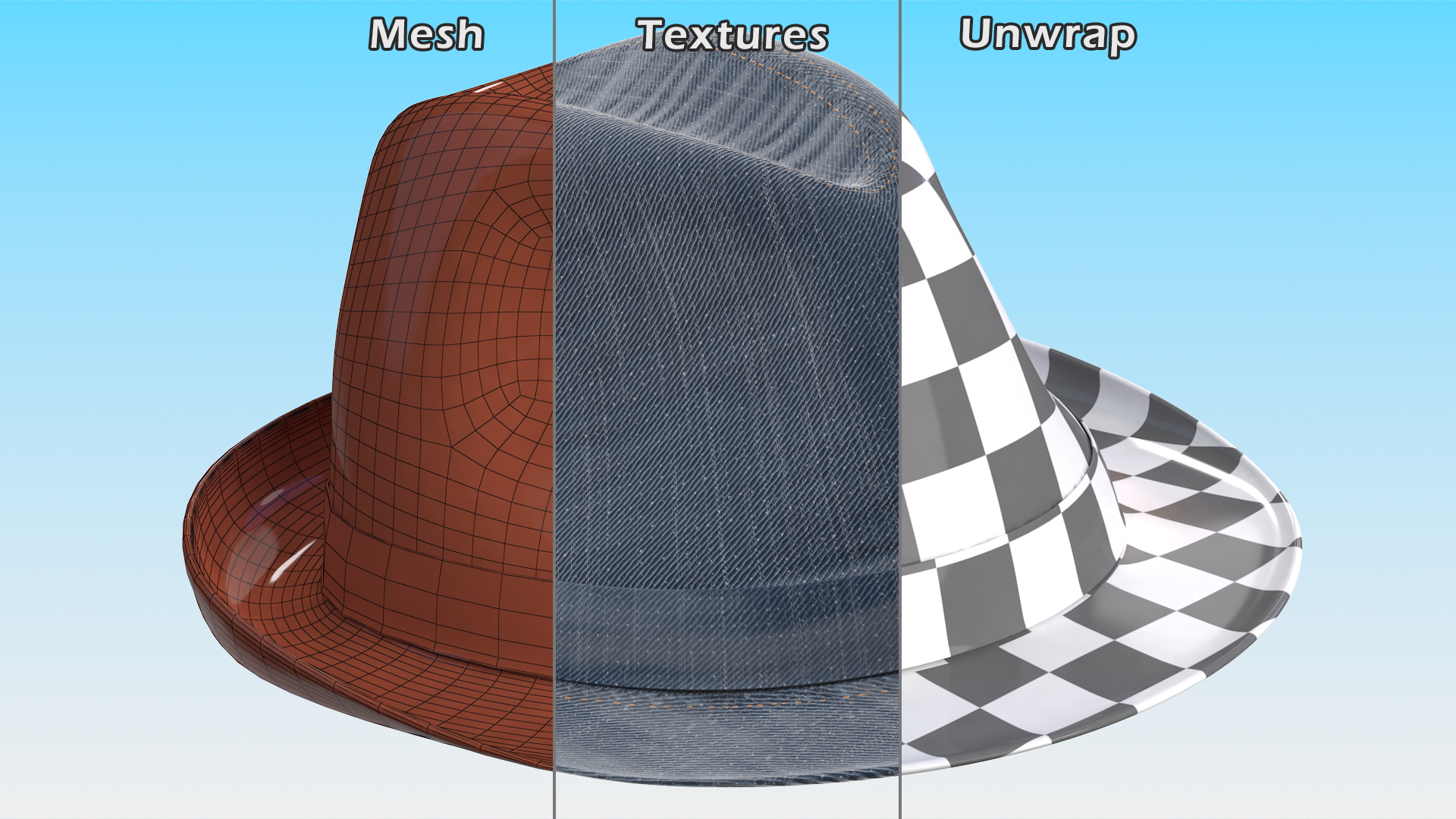 Jeans Hat 3D model
