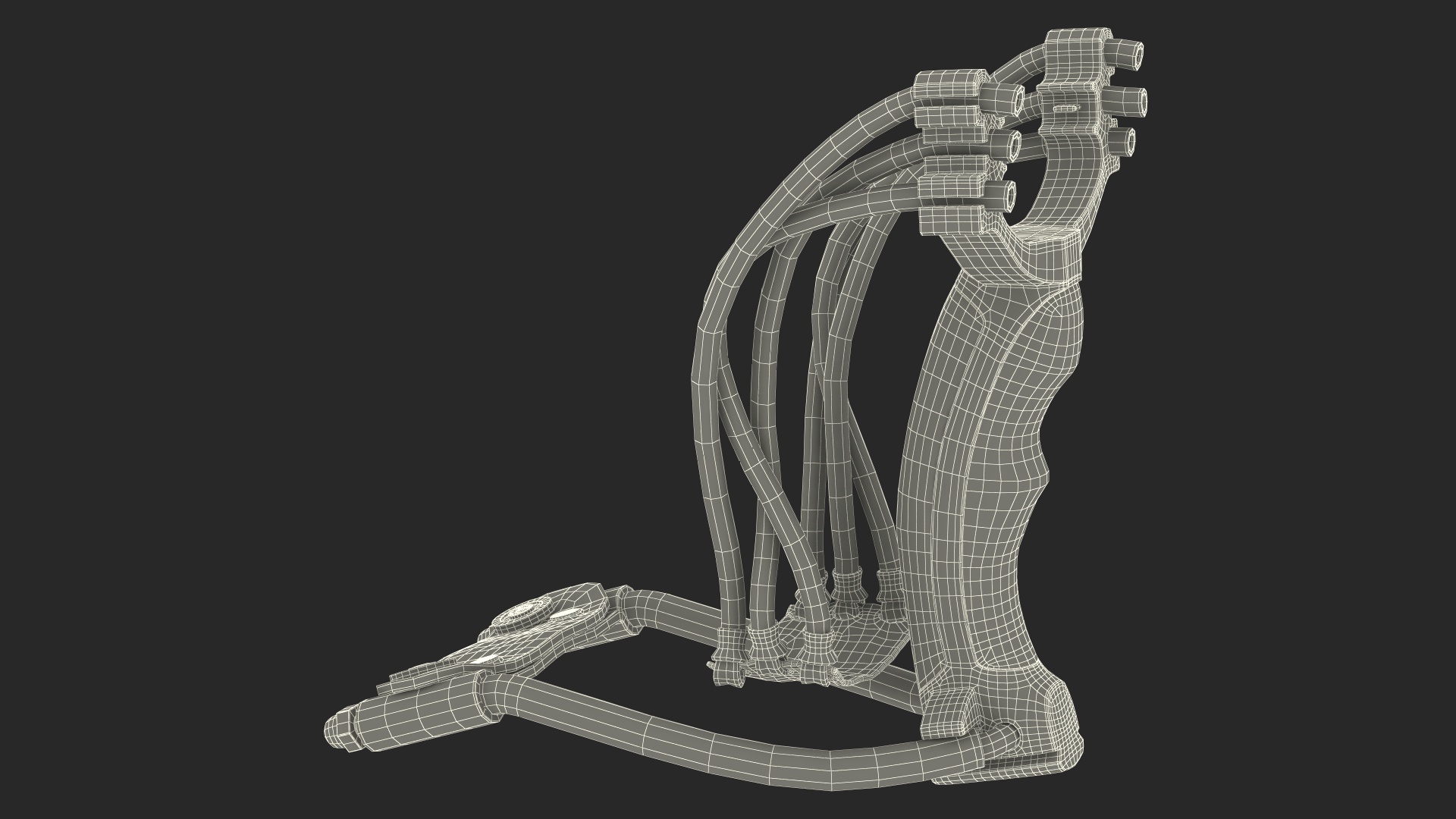 3D Folding Black Wrist Slingshot Catapult model