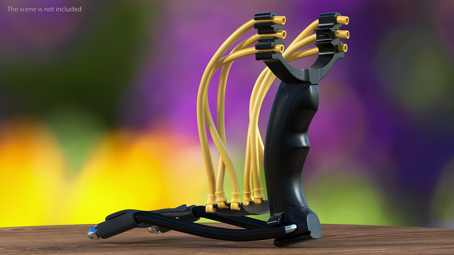 3D Folding Black Wrist Slingshot Catapult model