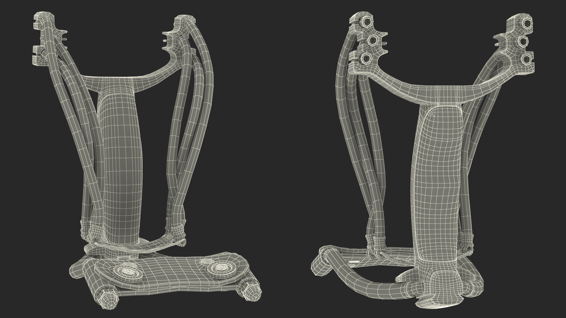 3D Folding Black Wrist Slingshot Catapult model