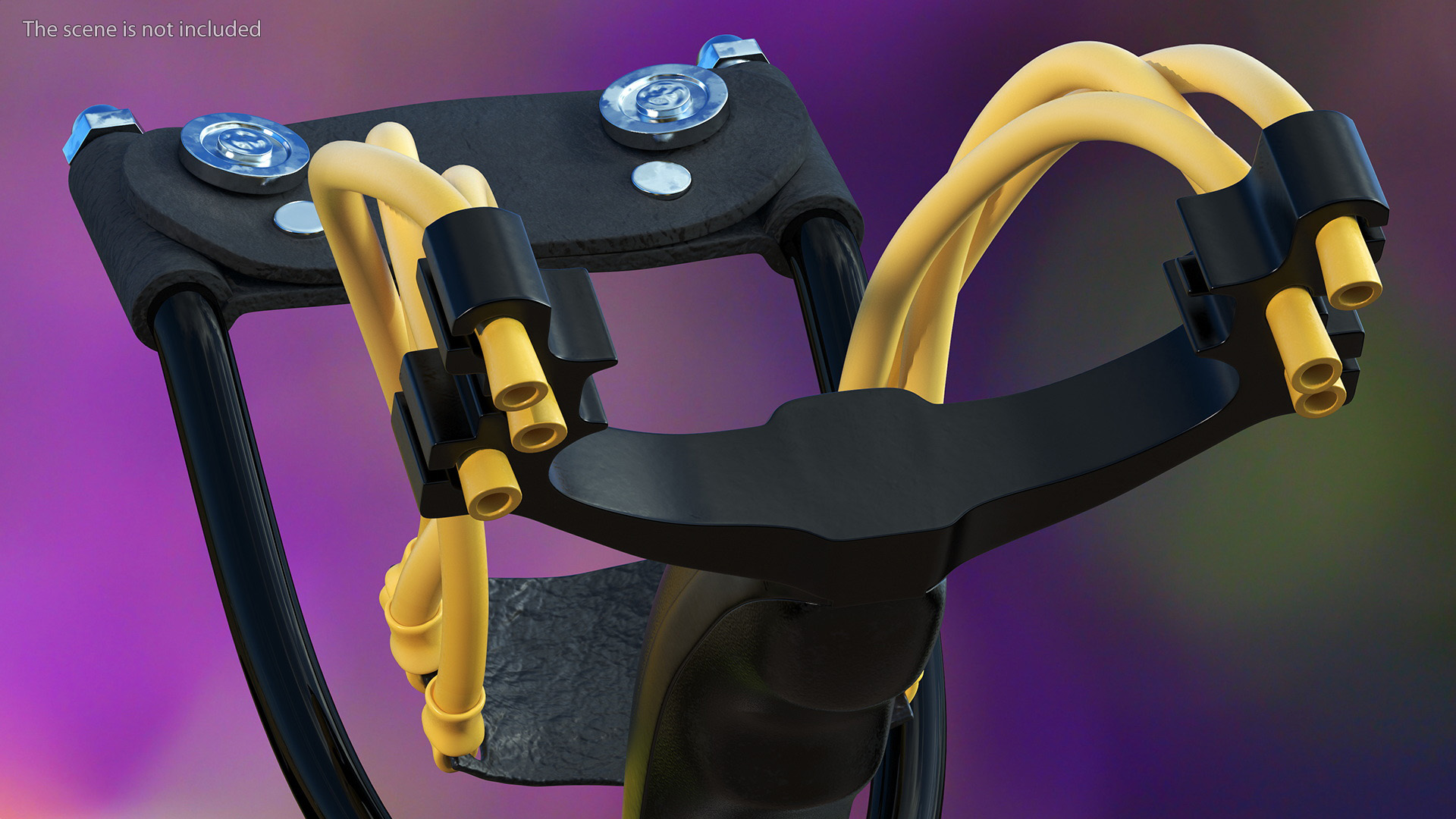 3D Folding Black Wrist Slingshot Catapult model