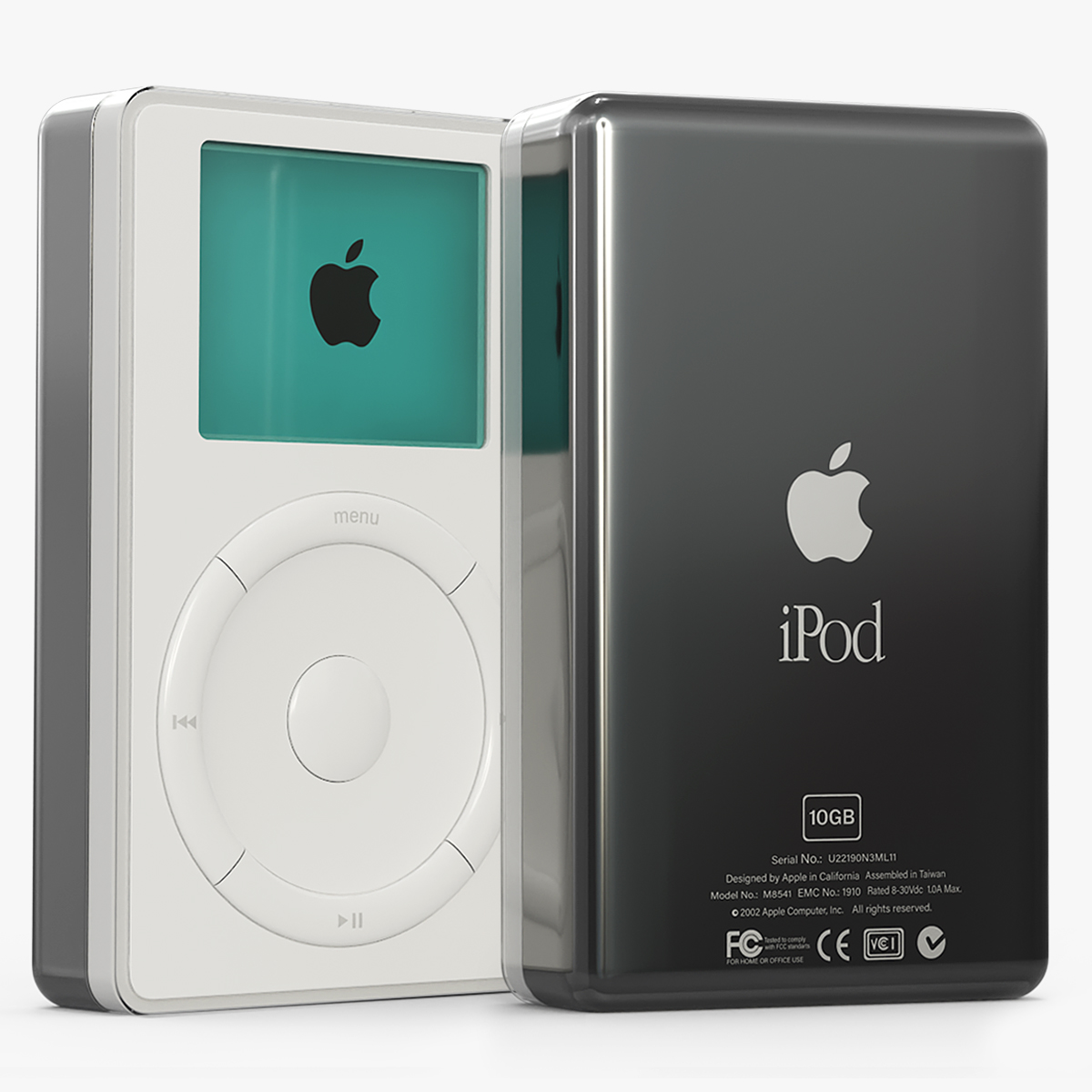 Apple iPod Classic First Generation 2001 White 3D model preview