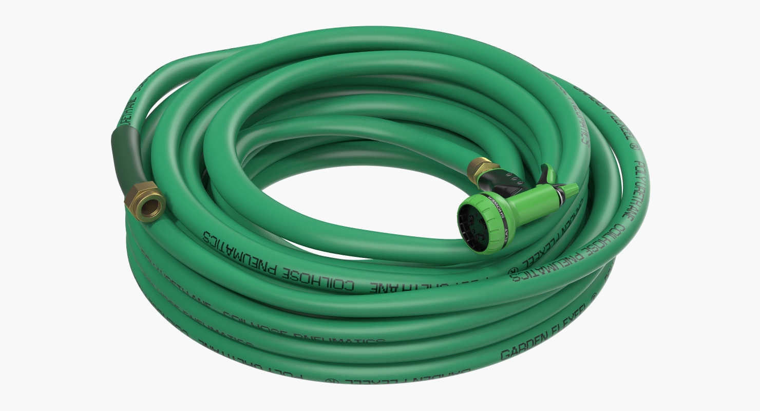 3D model Garden Hose and Trigger Nozzle