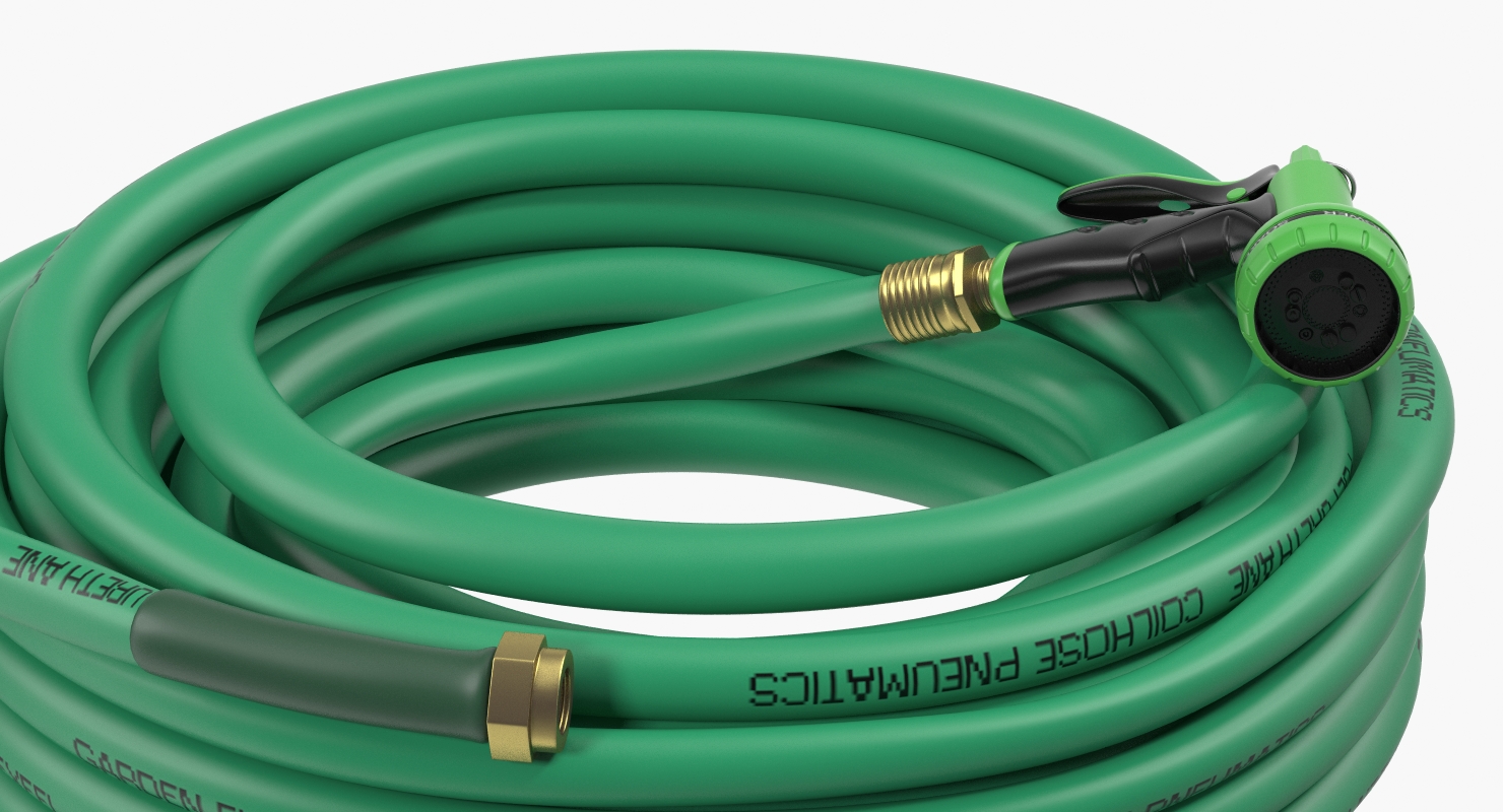 3D model Garden Hose and Trigger Nozzle