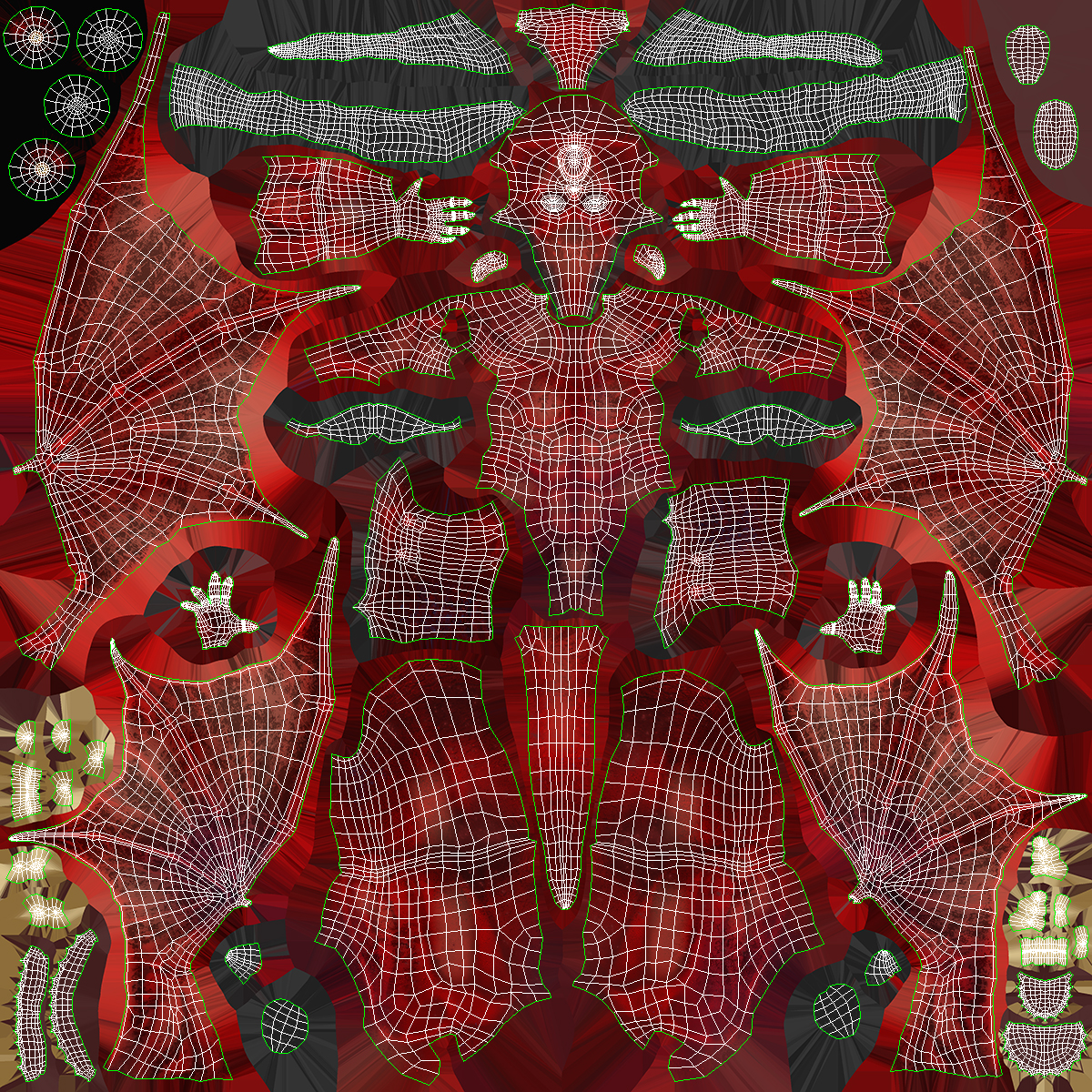 3D Devil Character with Trident Angry Pose Fur model