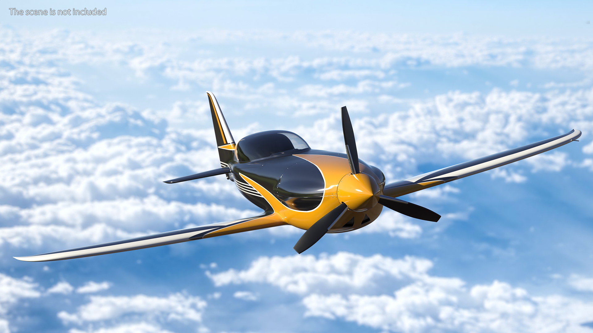 3D All Electric Aircraft Rigged model