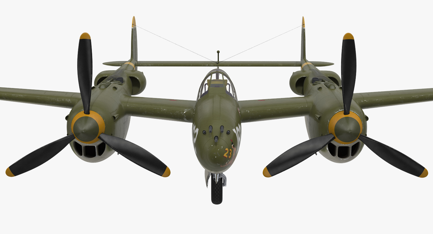 3D Lockheed P 38 Lightning US WWII Fighter Rigged
