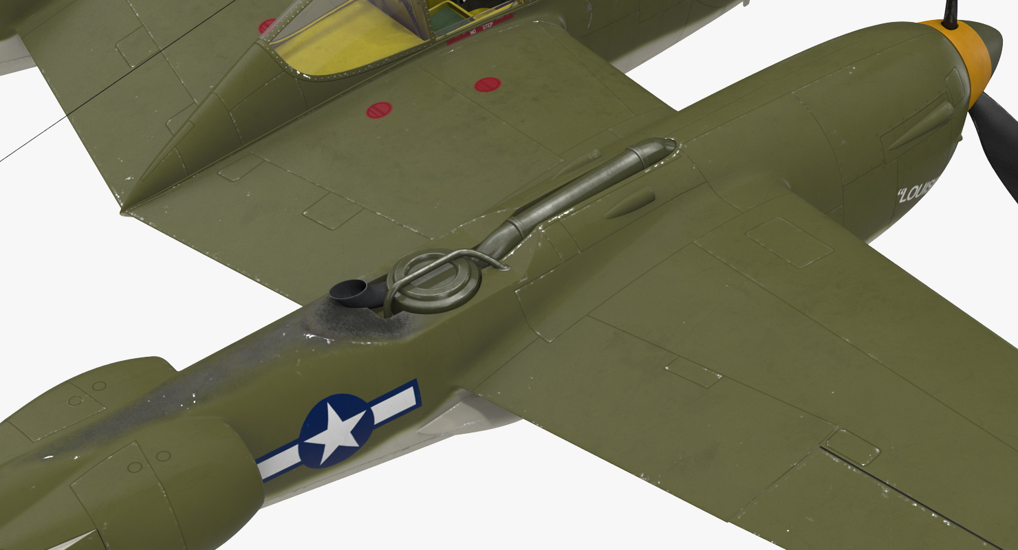3D Lockheed P 38 Lightning US WWII Fighter Rigged