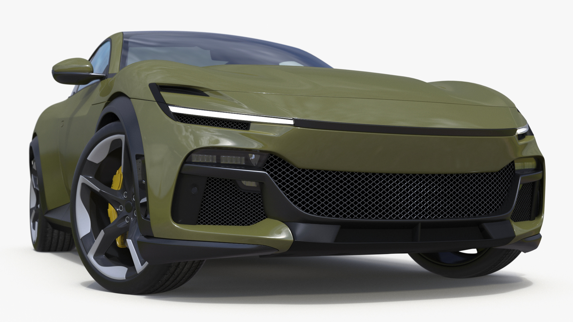 3D Extreme Sports Crossover Car Olive Rigged