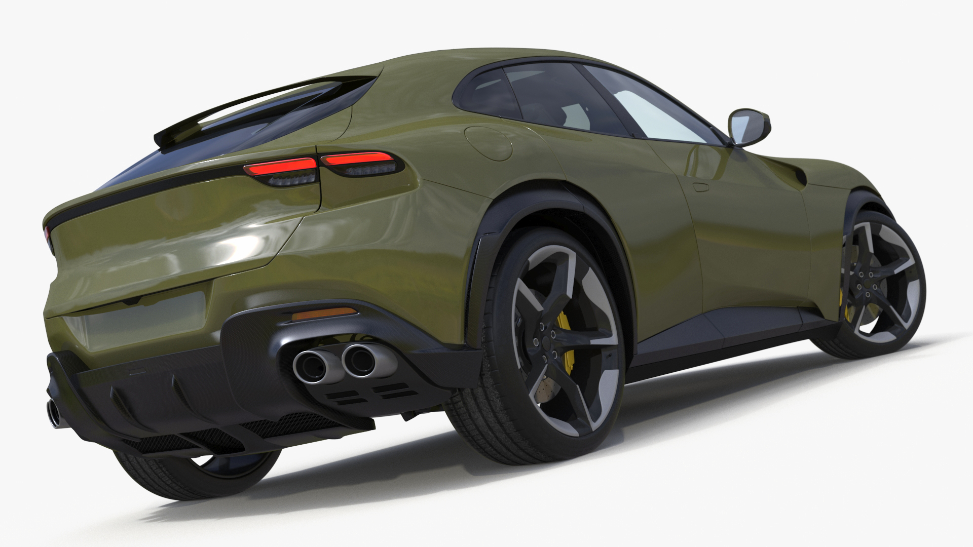 3D Extreme Sports Crossover Car Olive Rigged