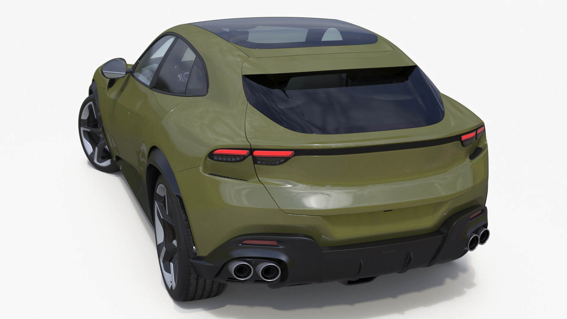 3D Extreme Sports Crossover Car Olive Rigged