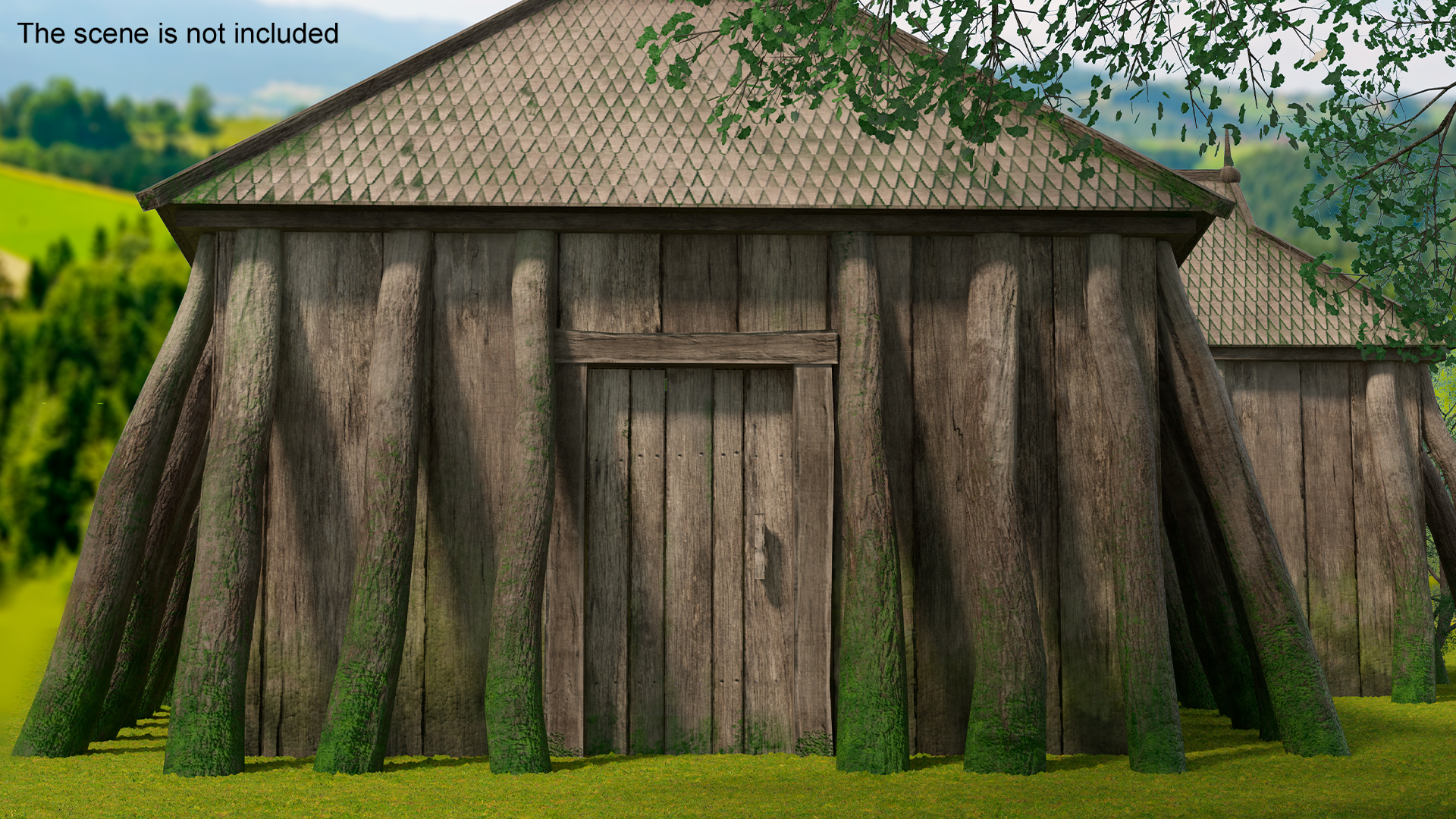 Aged Vikings Longhouse 3D