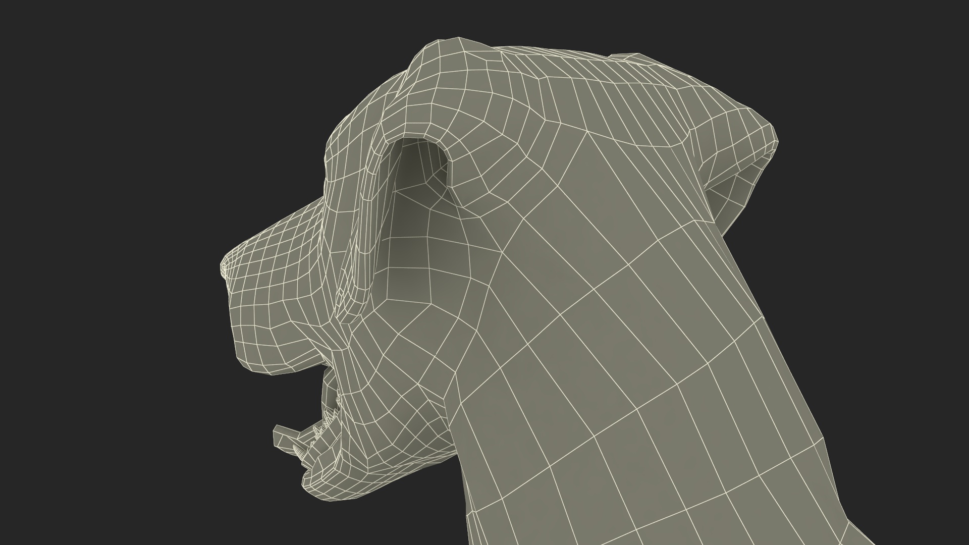 Lying Dalmatian Dog 3D model