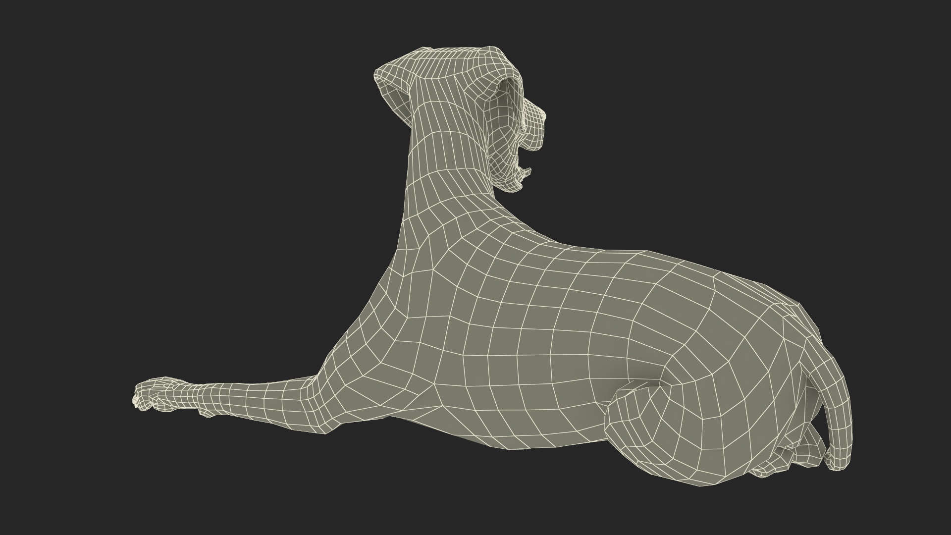 Lying Dalmatian Dog 3D model